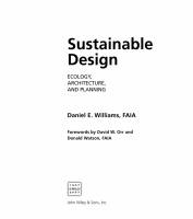 Williams, Daniel E. - Sustainable Design. Ecology, Architecture and Planning