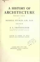 A History of Architecture, Vol 1,2,3